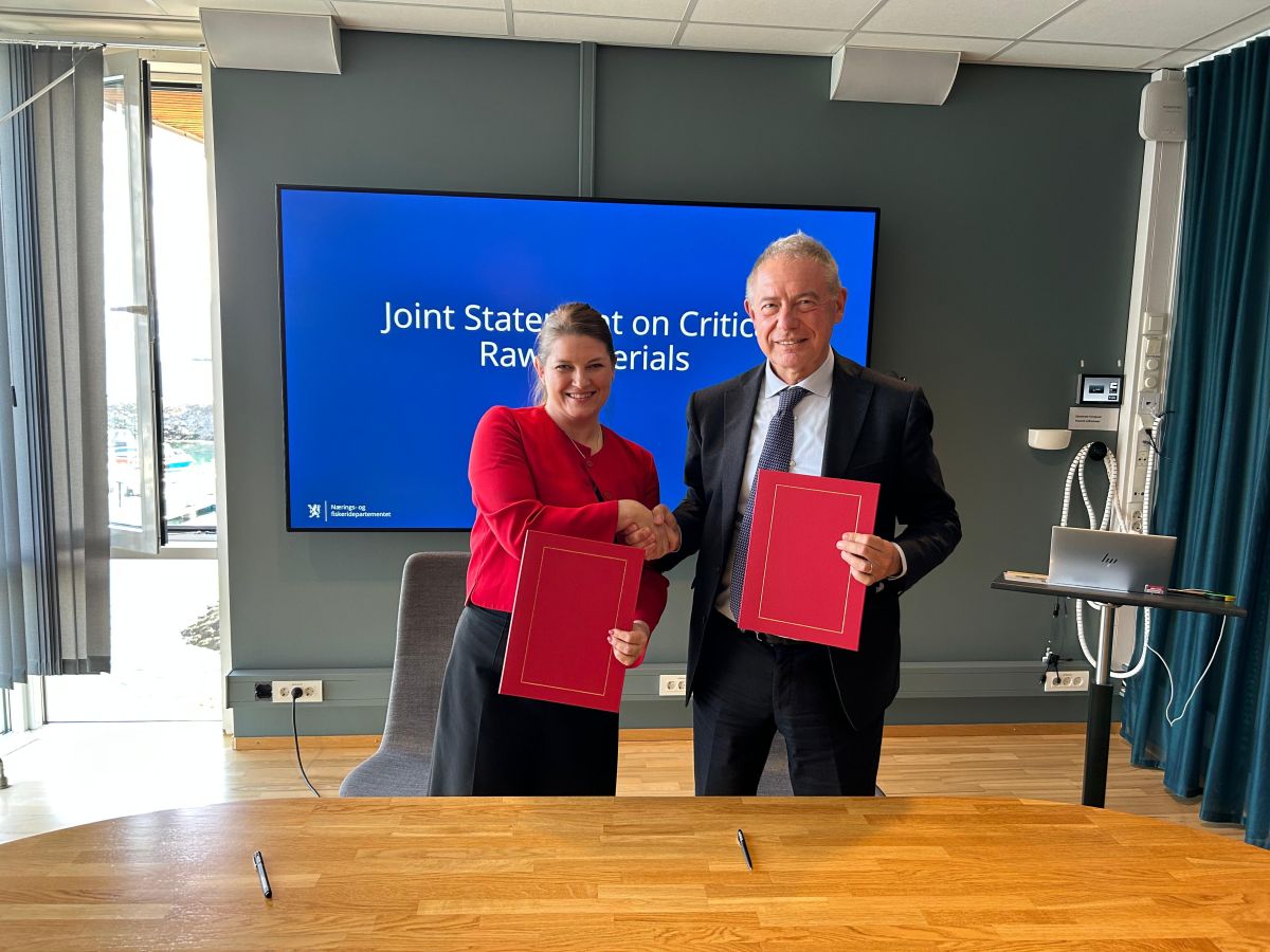 Italia-Norvegia, intesa su spazio e materie prime critiche