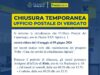 Vergato, chiude per lavori l’ufficio postale del capoluogo: stop dal 14 maggio al 9 giugno